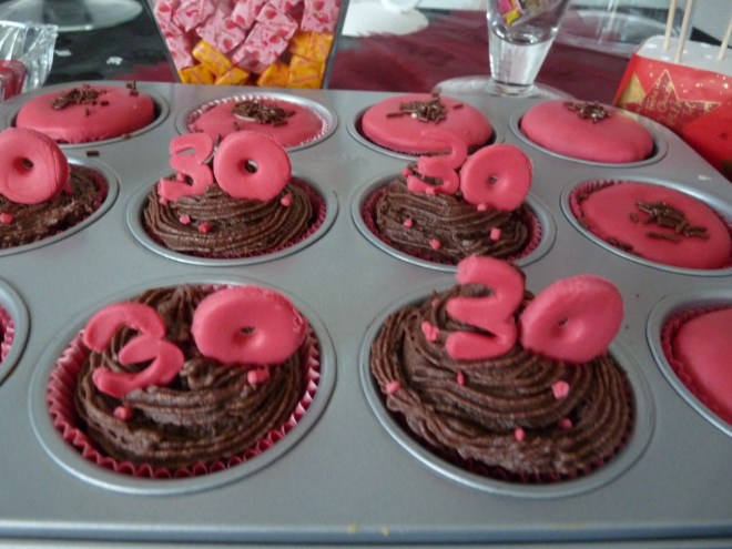 30th Birthday Cupcakes 
