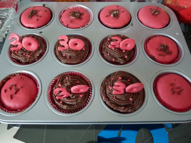 30th Birthday Cupcakes
