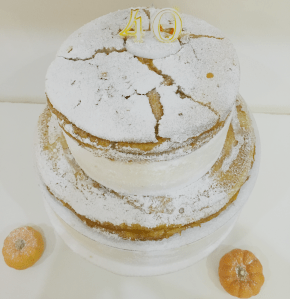40th birthday pumpkin cake