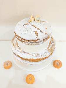 40th birthday pumpkin cake
