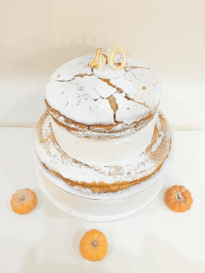 40th birthday pumpkin cake