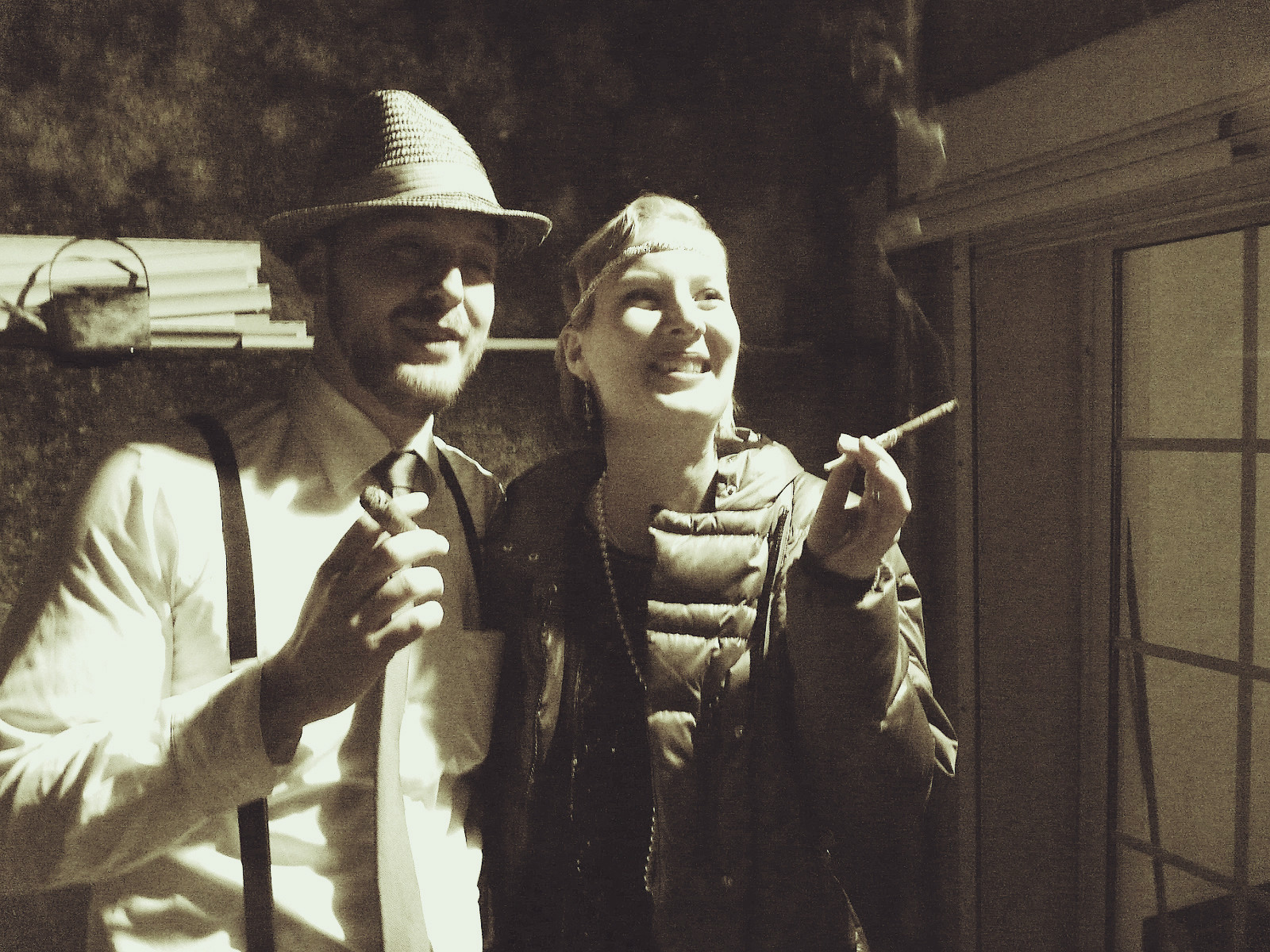 1920's speakeasy party couple