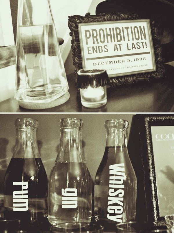 1920's speakeasy party drinks