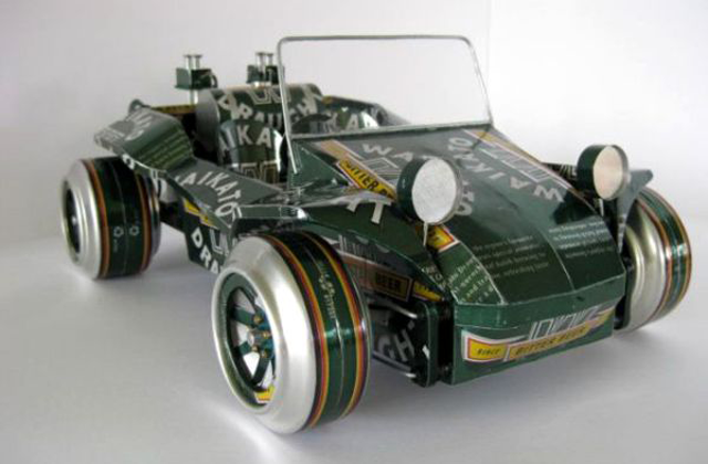 Recycled Can Car