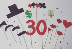 DIY casino photobooth with felt