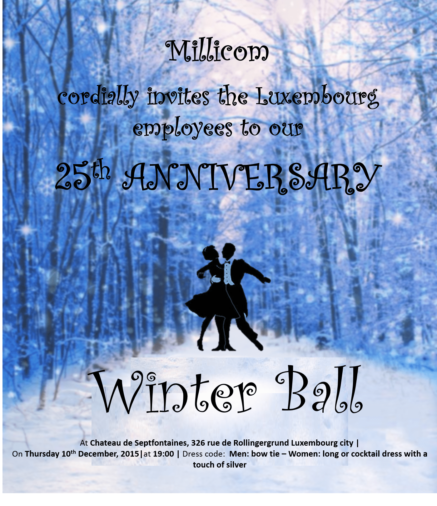 Chateau Septfontaines Luxembourg Winter Ball