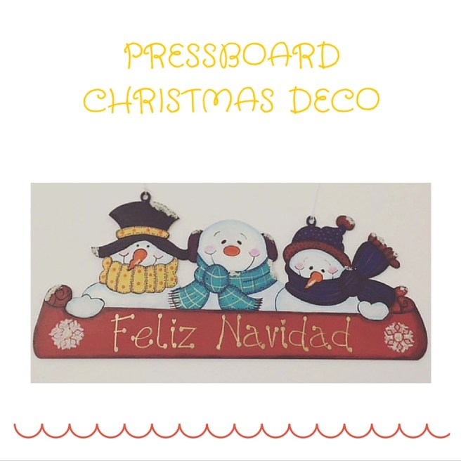 PRESSBOARD CHRISTMAS DECO