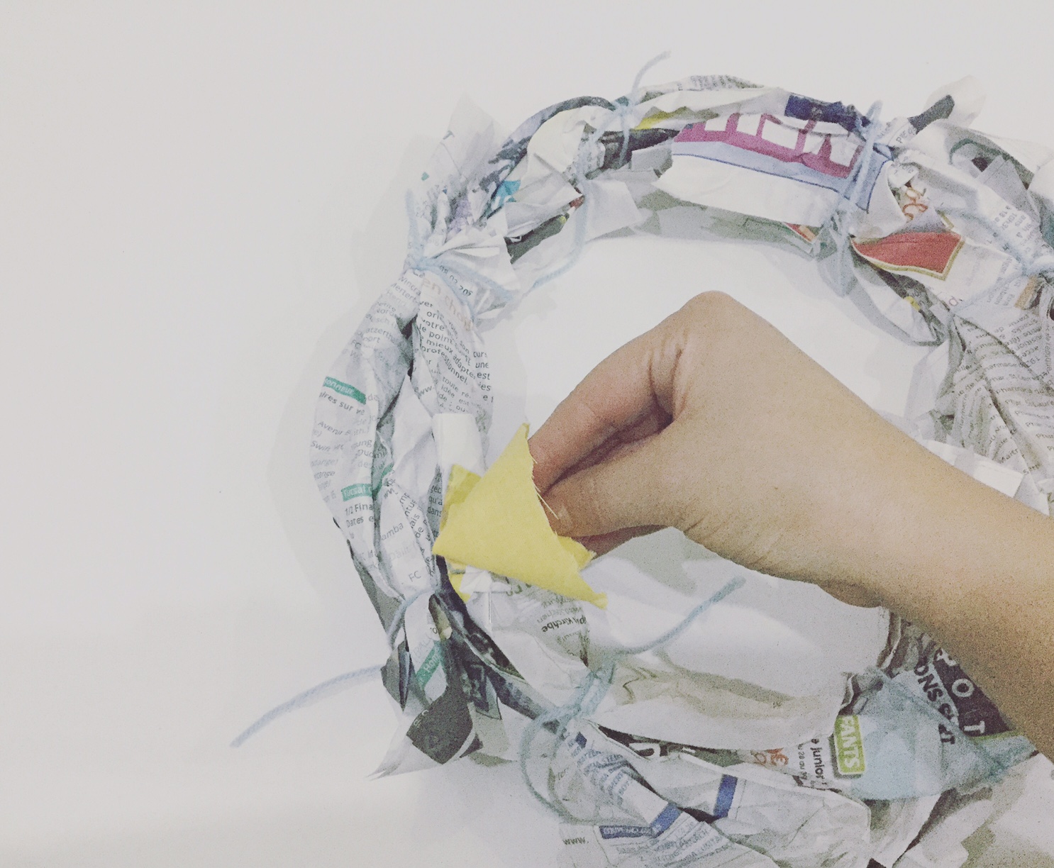 DIY Easter wreath step2