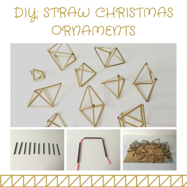 DIY STRAW CHRISTMAS ORNAMENTS