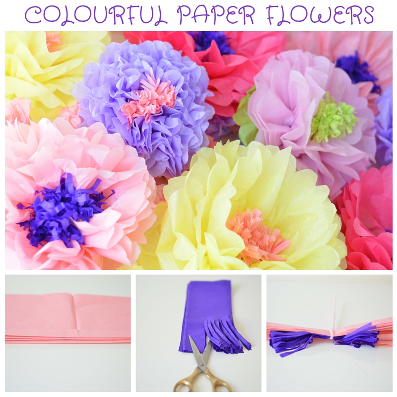 Colourful Paper Flowers DIY