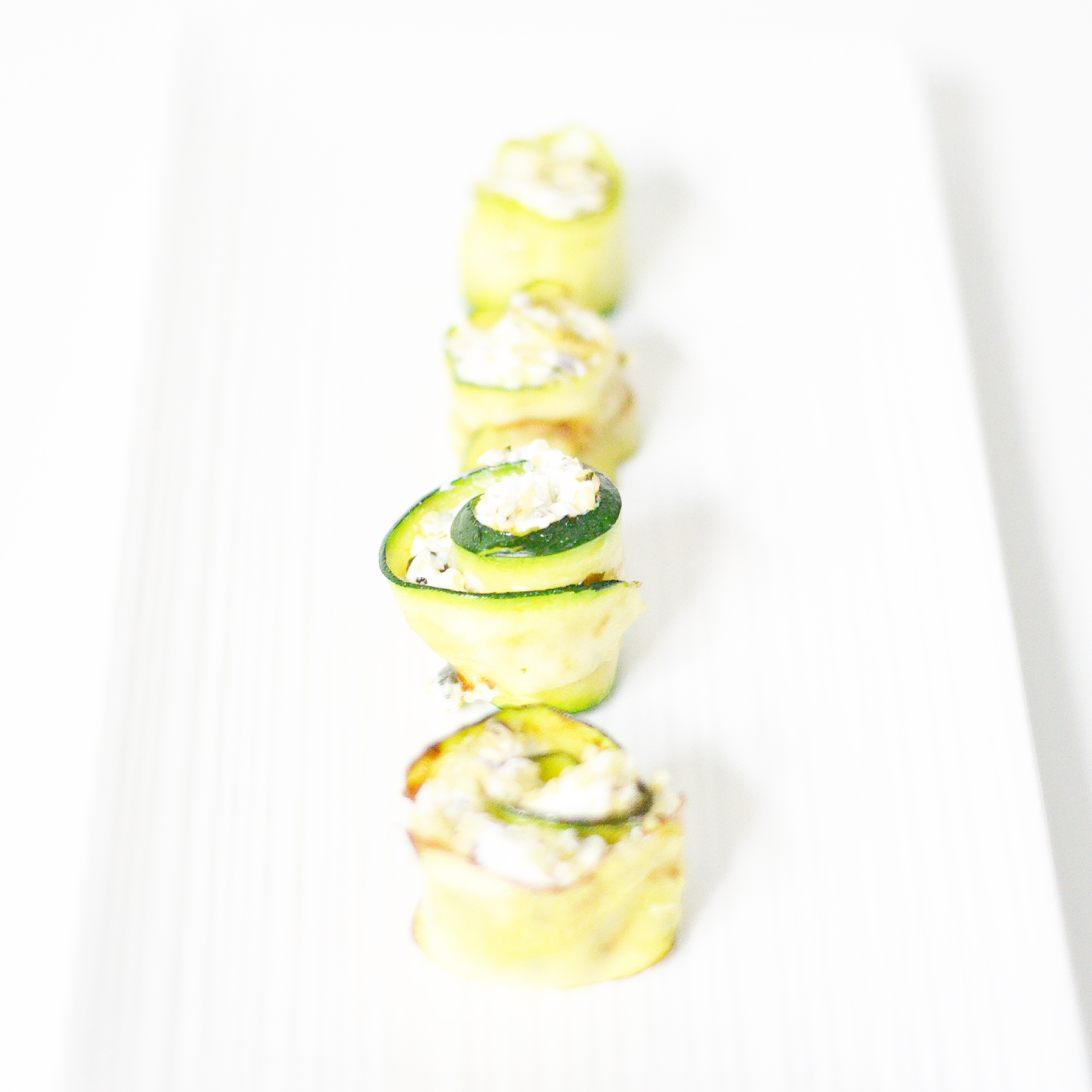 Zucchini cream cheese rolls