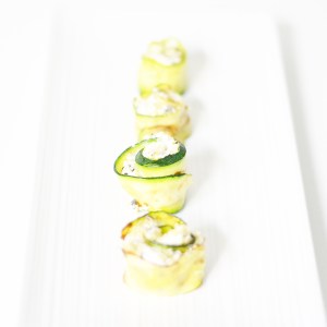 Zucchini cream cheese rolls