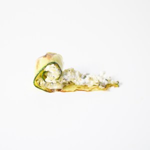 Zucchini cream cheese rolls