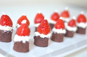 Christmas santa brownies